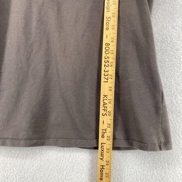 EILEEN FISHER Tank Top M Stretch Cotton Jersey Shelf Bra Racerback Gray USA - Picture 10 of 11